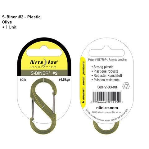 Nite-ize S-Biner Plastik Size 2 Olive