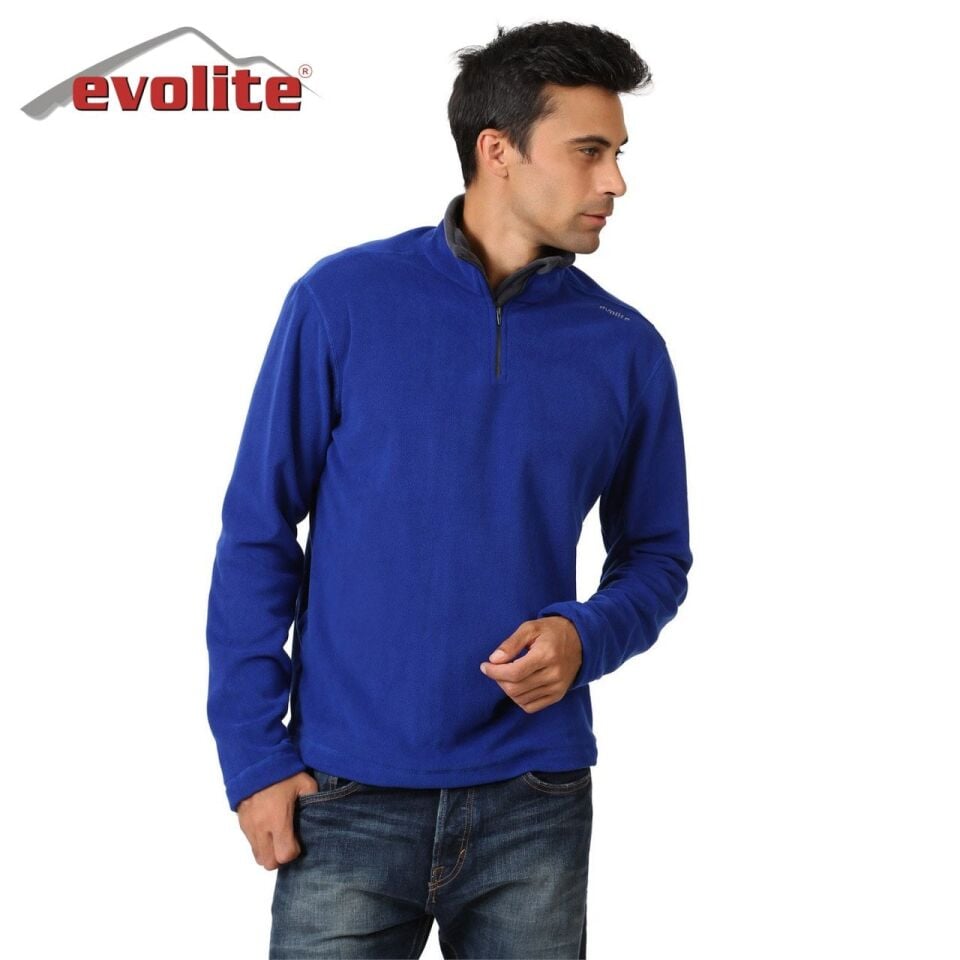 Evolite Fuga Erkek Mikro Polar Sweater - Mavi