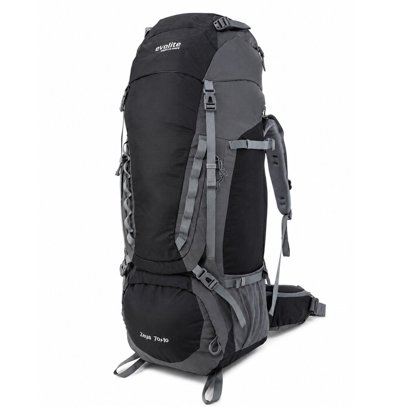 Evolite Zeus 70+10L Sırt Çantası - Siyah