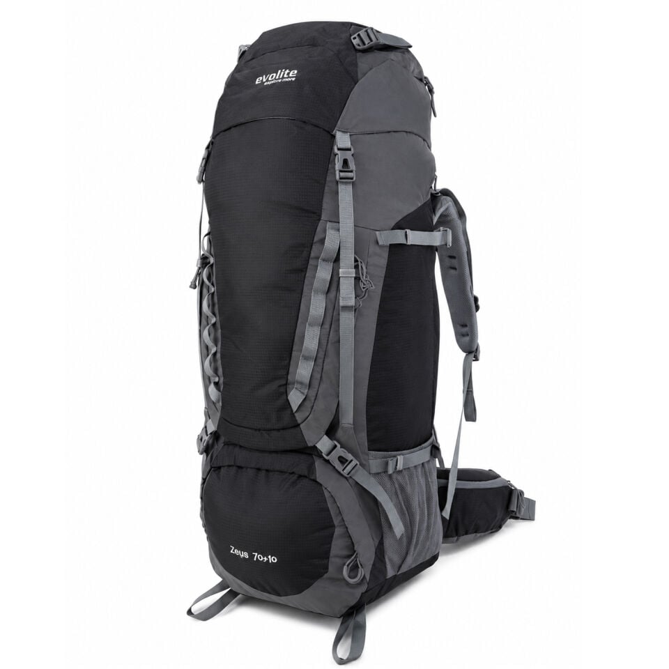 Evolite Zeus 70+10L Sırt Çantası - Siyah