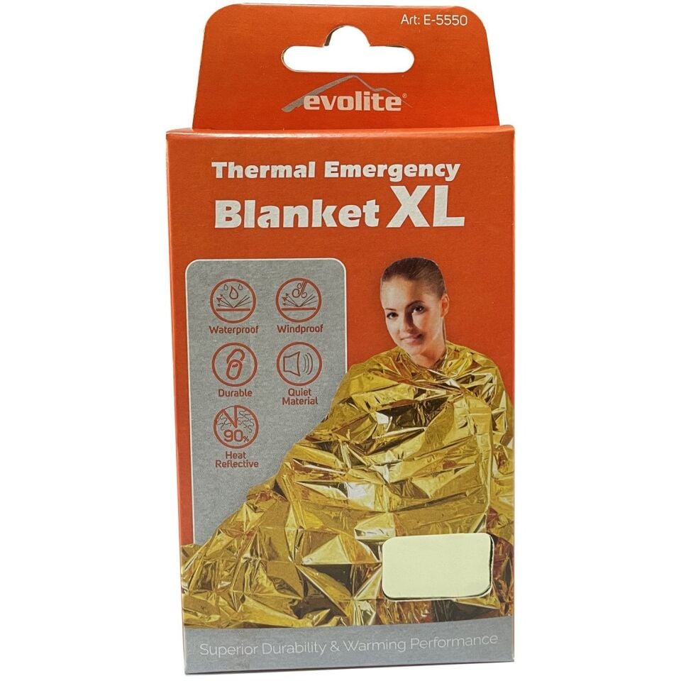 Evolite Acil Durum Termal Battaniye XL - 160x210 cm.