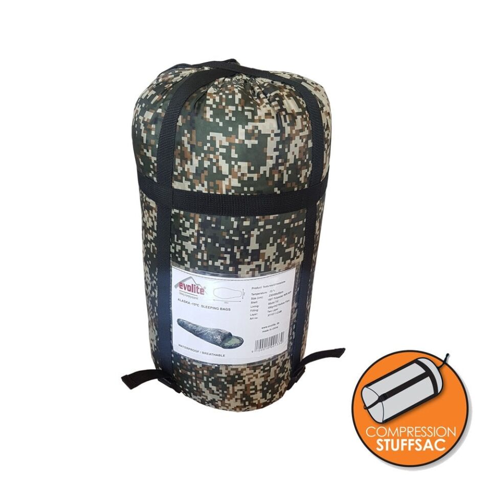 Evolite Alaska Camo Pro -15° Uyku Tulumu